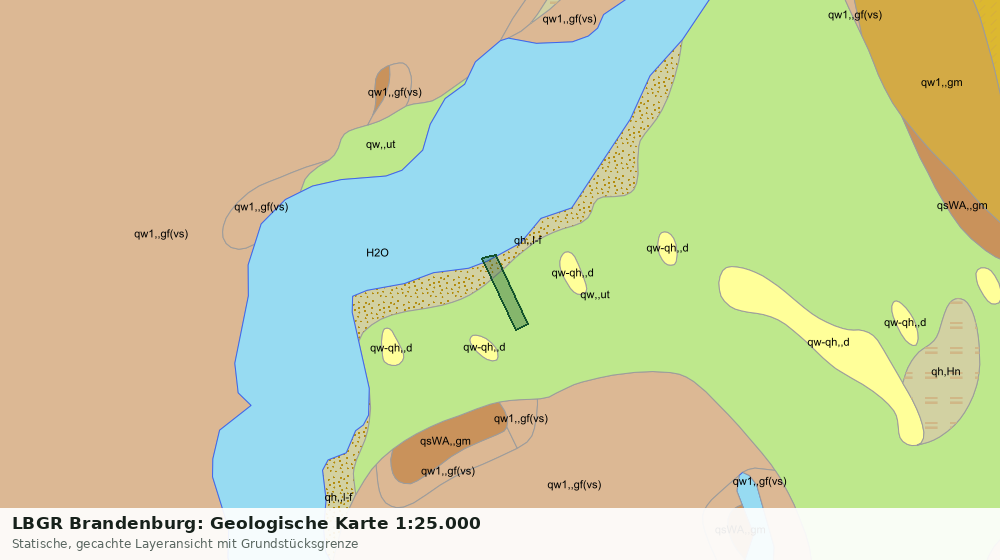 Statische Kartenansicht: LBGR Brandenburg: Geologische Karte 1:25.000