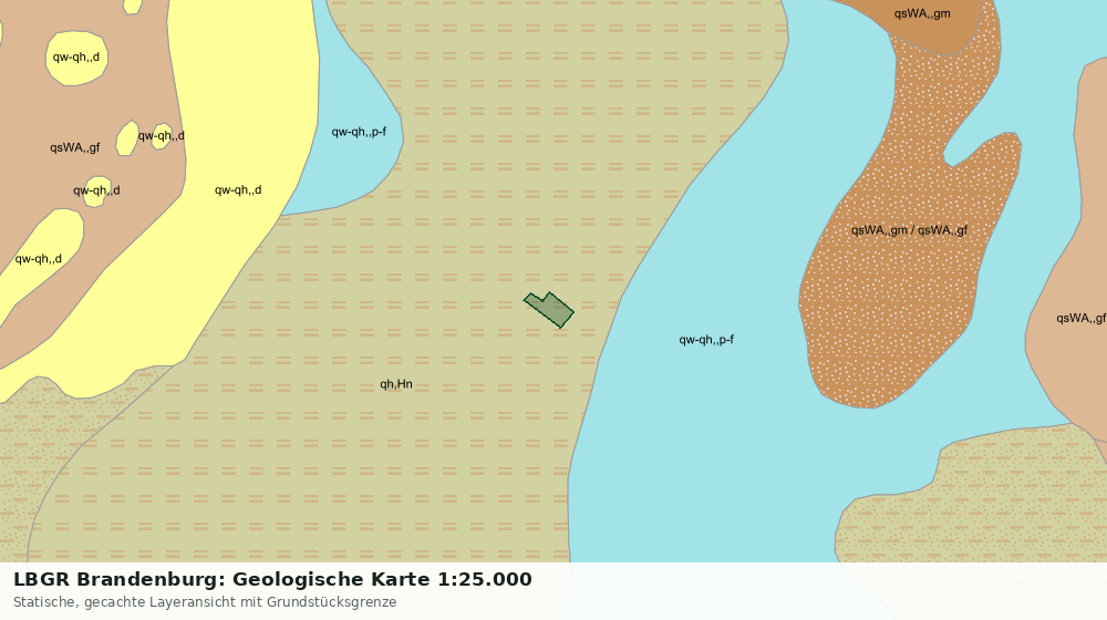 Statische Kartenansicht: LBGR Brandenburg: Geologische Karte 1:25.000