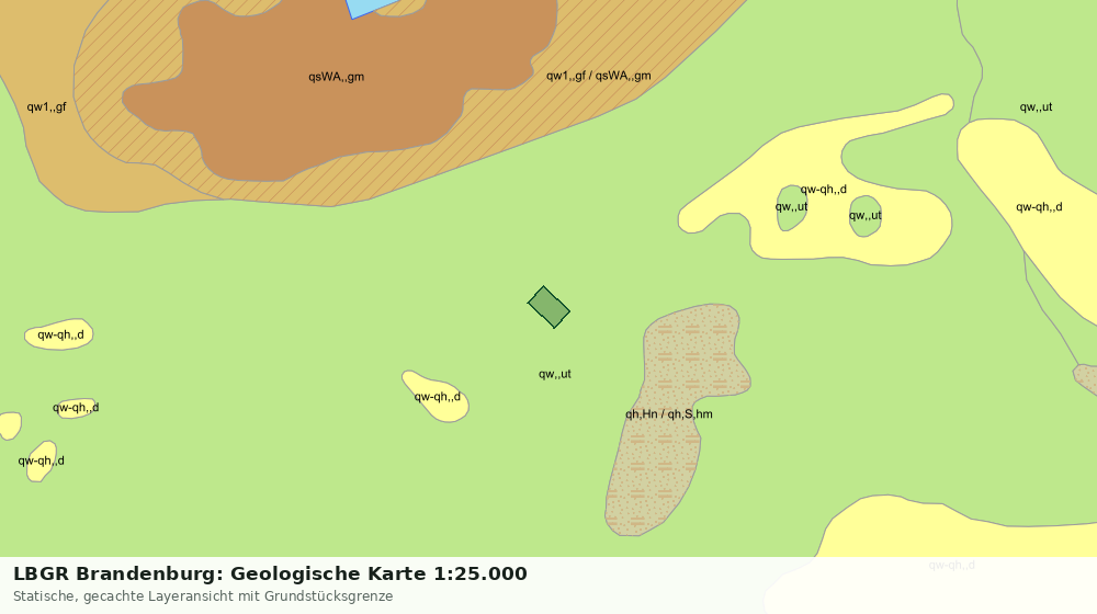 Statische Kartenansicht: LBGR Brandenburg: Geologische Karte 1:25.000