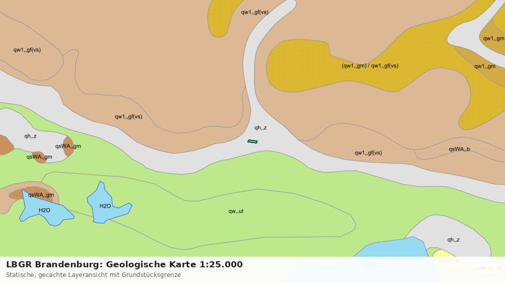 Statische Kartenansicht: LBGR Brandenburg: Geologische Karte 1:25.000