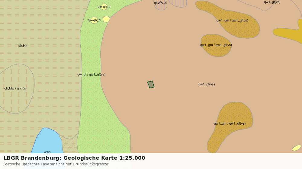 Statische Kartenansicht: LBGR Brandenburg: Geologische Karte 1:25.000