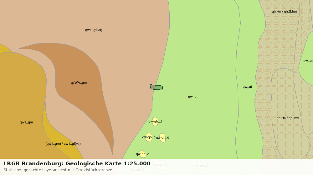 Statische Kartenansicht: LBGR Brandenburg: Geologische Karte 1:25.000