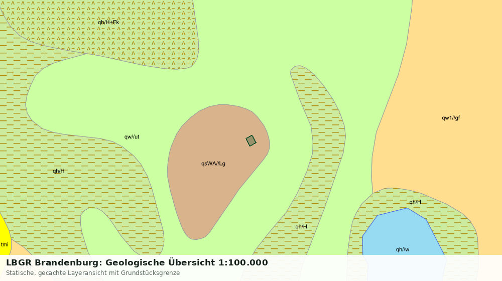 Statische Kartenansicht: LBGR Brandenburg: Geologische Übersicht 1:100.000