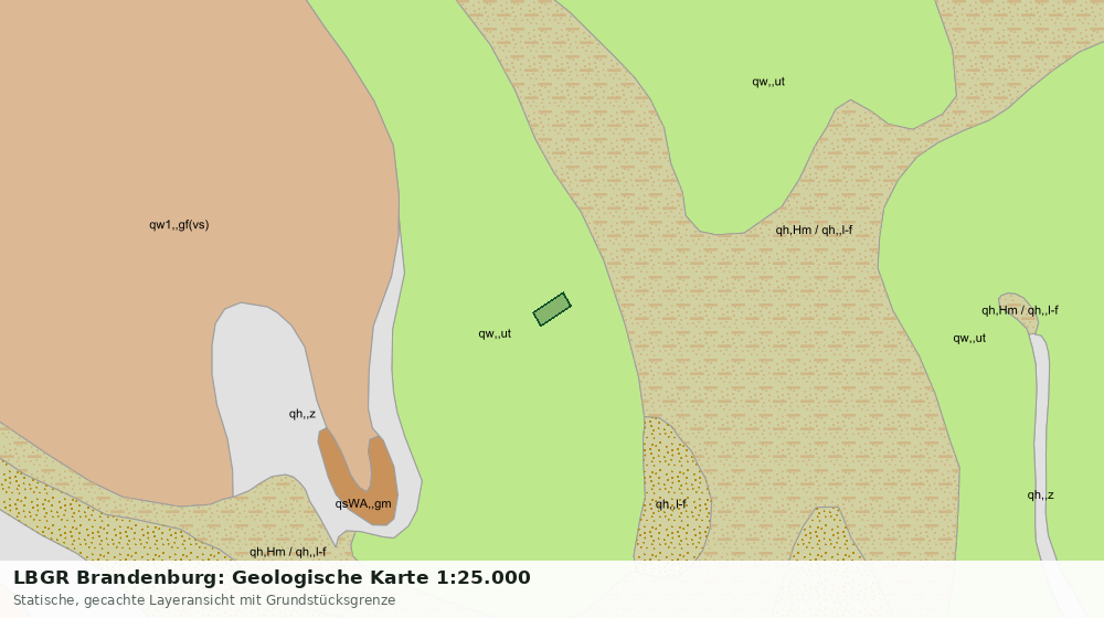 Statische Kartenansicht: LBGR Brandenburg: Geologische Karte 1:25.000