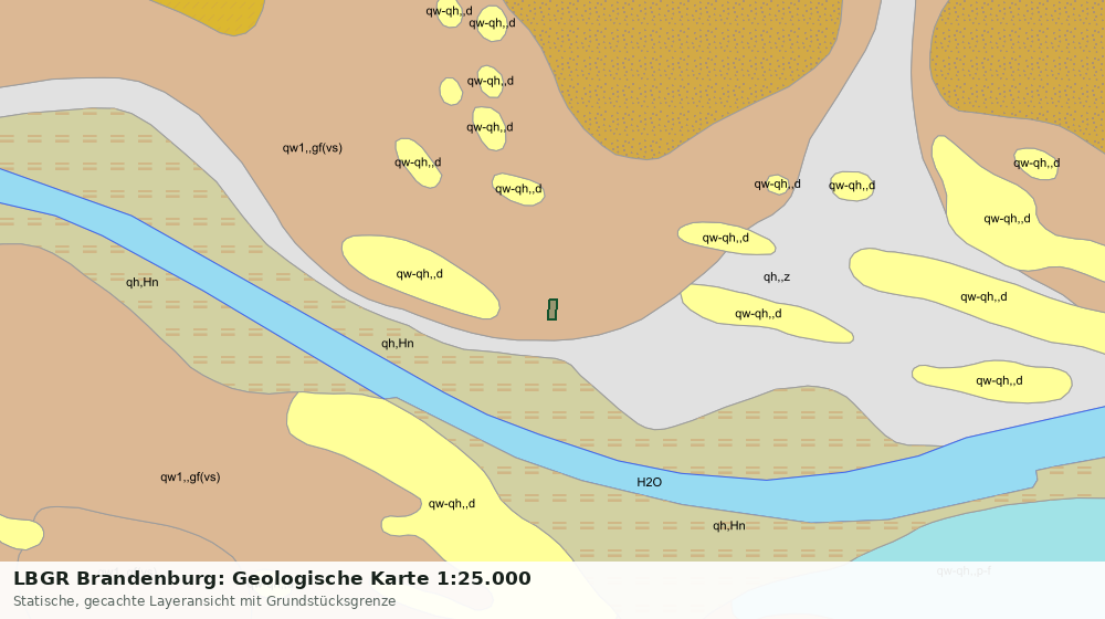 Statische Kartenansicht: LBGR Brandenburg: Geologische Karte 1:25.000