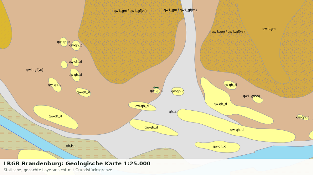 Statische Kartenansicht: LBGR Brandenburg: Geologische Karte 1:25.000