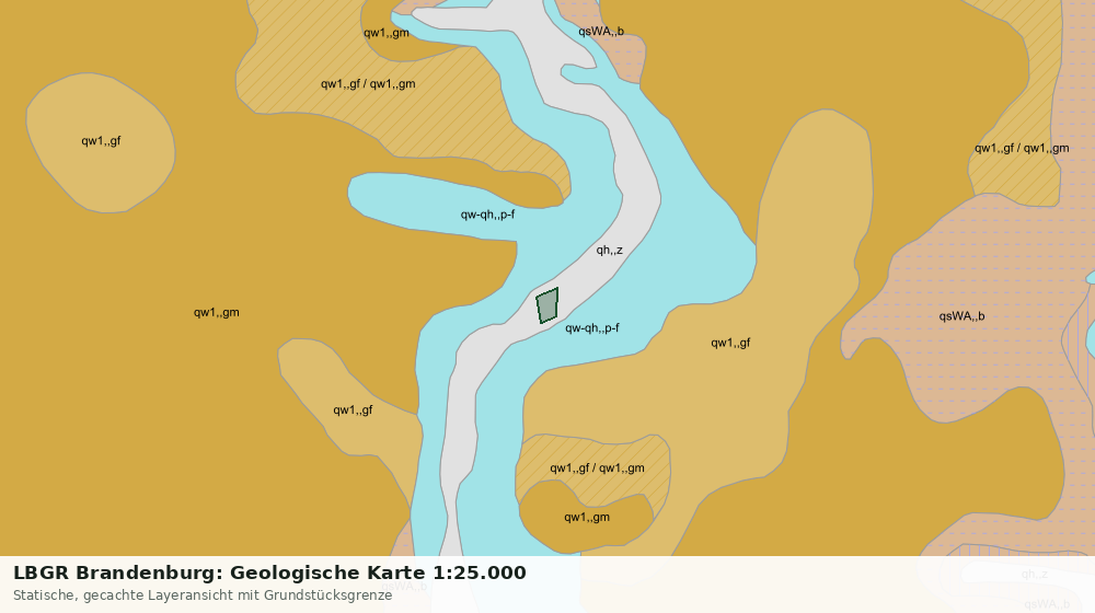 Statische Kartenansicht: LBGR Brandenburg: Geologische Karte 1:25.000