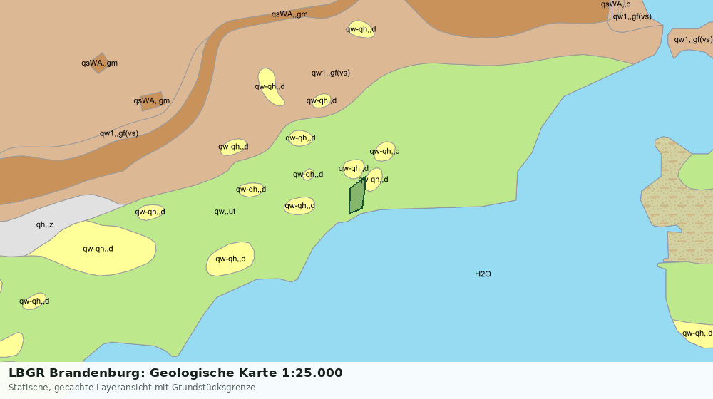 Statische Kartenansicht: LBGR Brandenburg: Geologische Karte 1:25.000