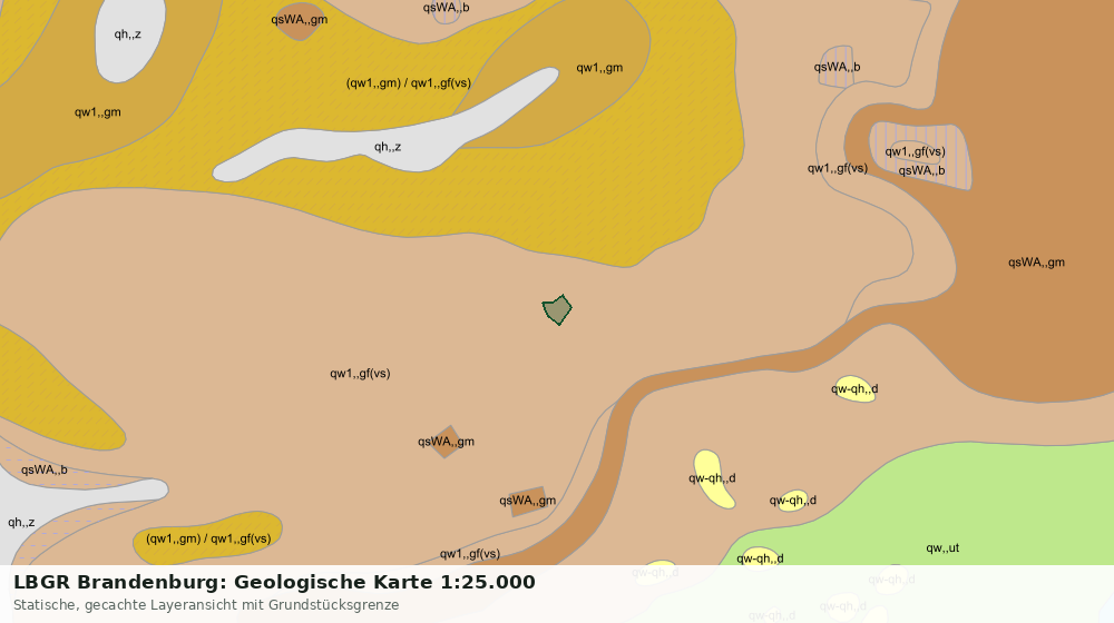 Statische Kartenansicht: LBGR Brandenburg: Geologische Karte 1:25.000