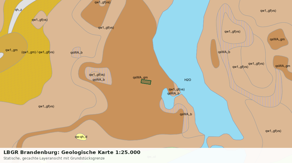 Statische Kartenansicht: LBGR Brandenburg: Geologische Karte 1:25.000