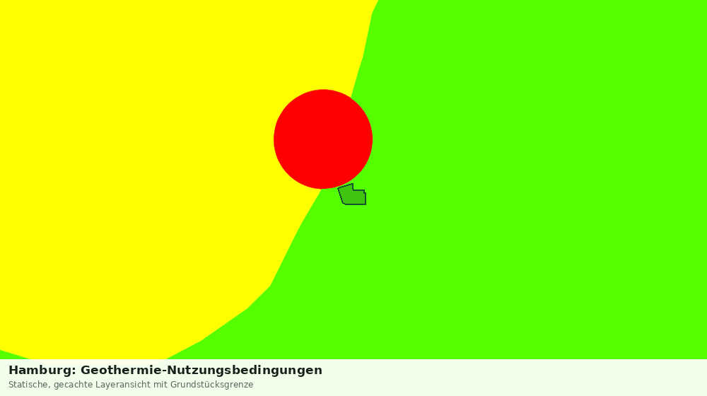 Statische Kartenansicht: Hamburg: Geothermie-Nutzungsbedingungen