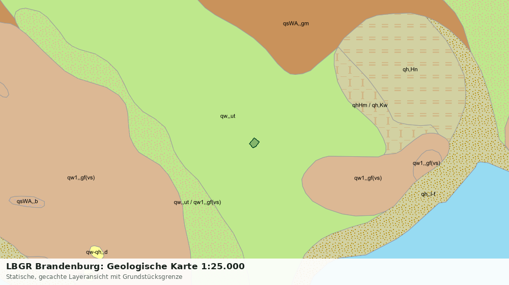 Statische Kartenansicht: LBGR Brandenburg: Geologische Karte 1:25.000