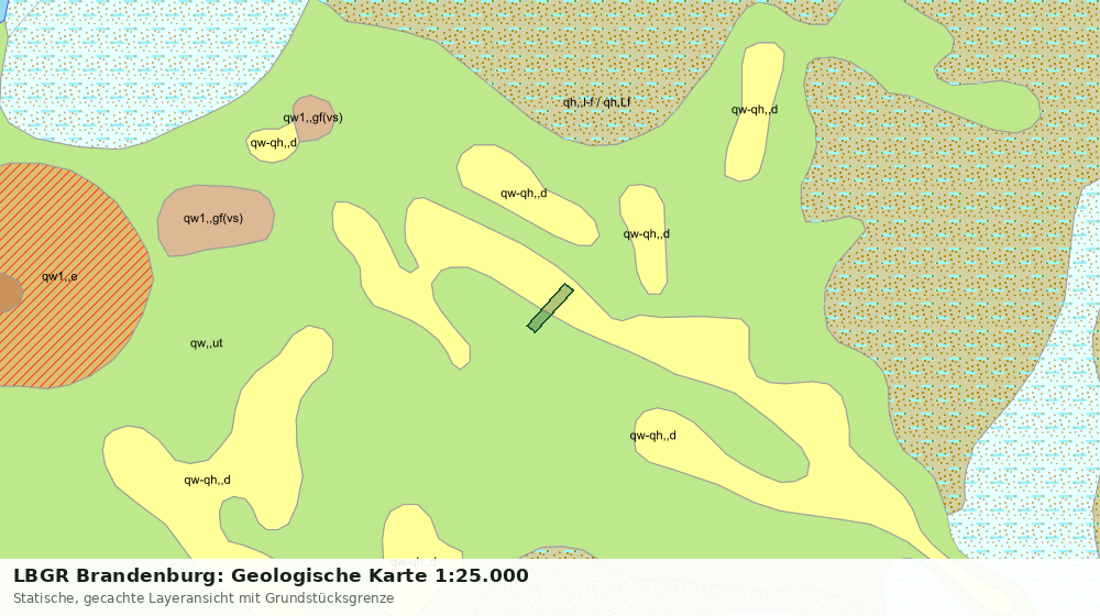 Statische Kartenansicht: LBGR Brandenburg: Geologische Karte 1:25.000