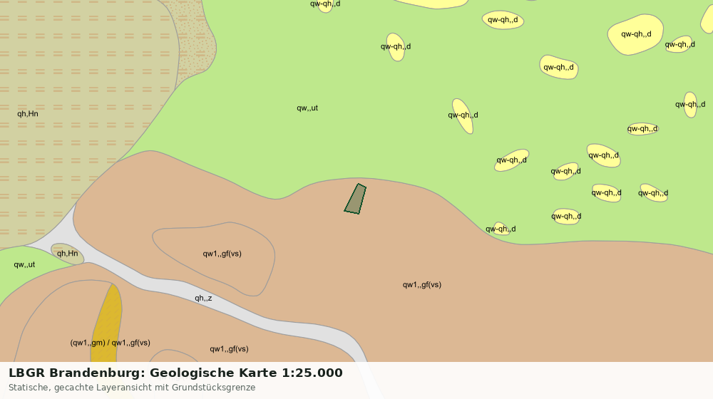 Statische Kartenansicht: LBGR Brandenburg: Geologische Karte 1:25.000