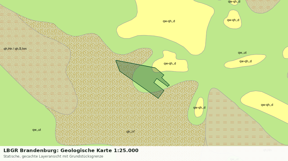 Statische Kartenansicht: LBGR Brandenburg: Geologische Karte 1:25.000