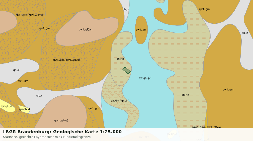 Statische Kartenansicht: LBGR Brandenburg: Geologische Karte 1:25.000