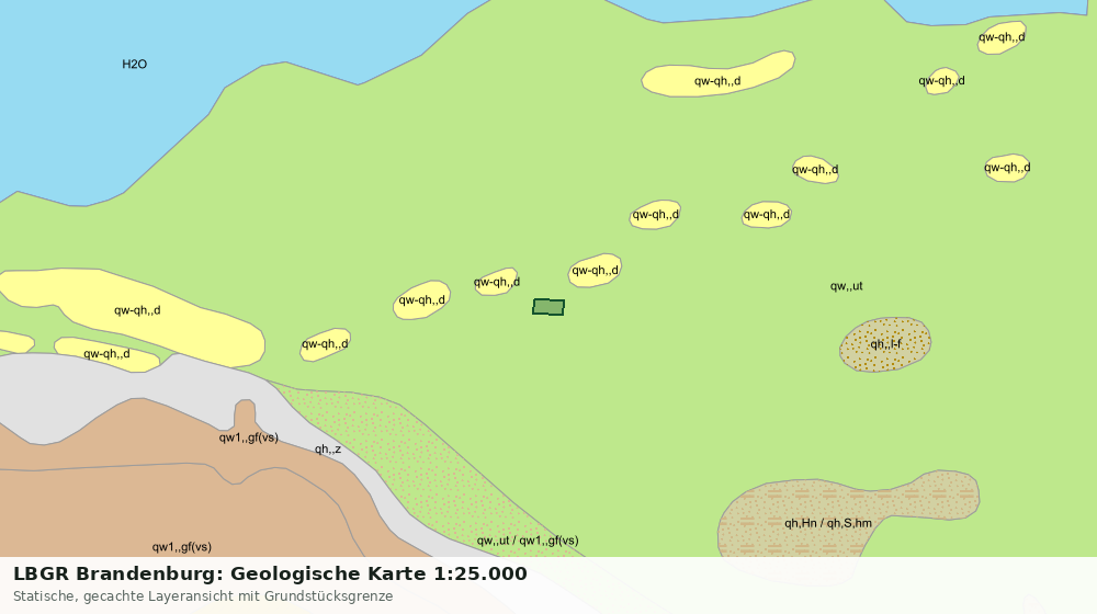 Statische Kartenansicht: LBGR Brandenburg: Geologische Karte 1:25.000