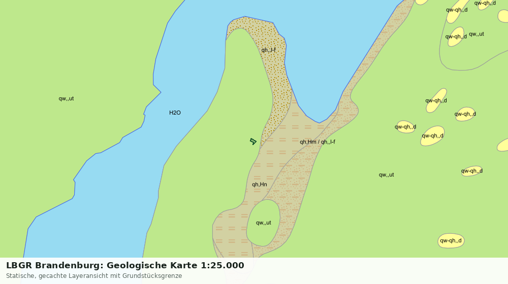 Statische Kartenansicht: LBGR Brandenburg: Geologische Karte 1:25.000