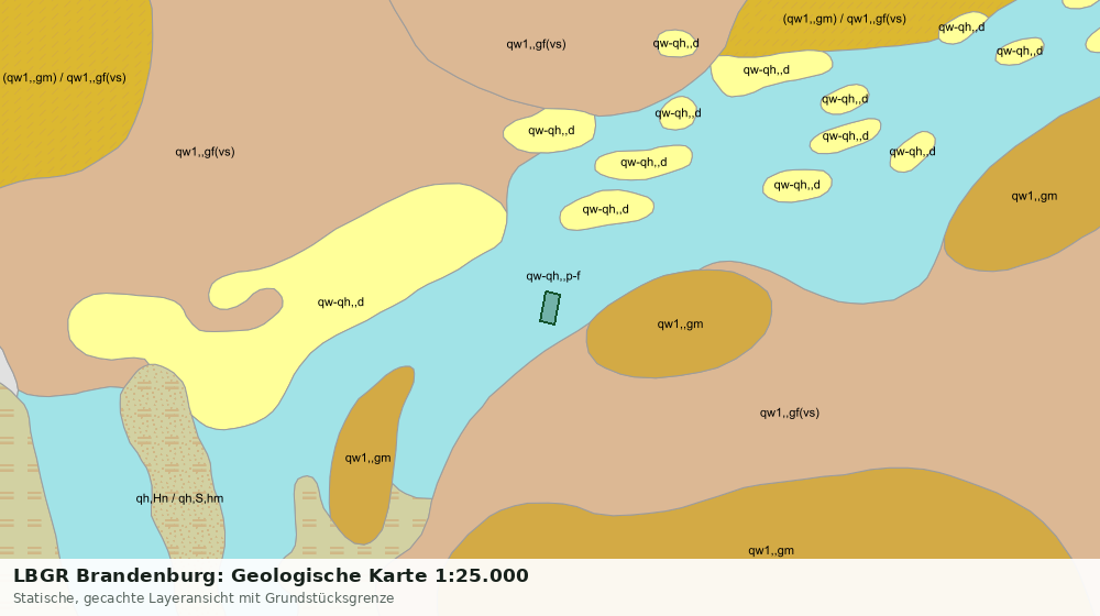 Statische Kartenansicht: LBGR Brandenburg: Geologische Karte 1:25.000