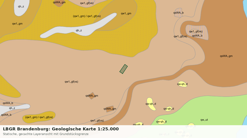 Statische Kartenansicht: LBGR Brandenburg: Geologische Karte 1:25.000