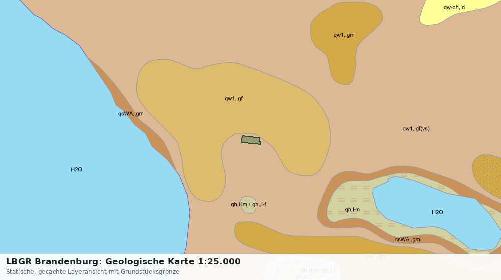 Statische Kartenansicht: LBGR Brandenburg: Geologische Karte 1:25.000