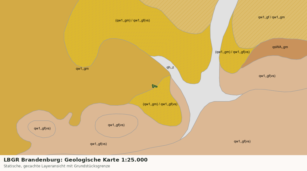 Statische Kartenansicht: LBGR Brandenburg: Geologische Karte 1:25.000