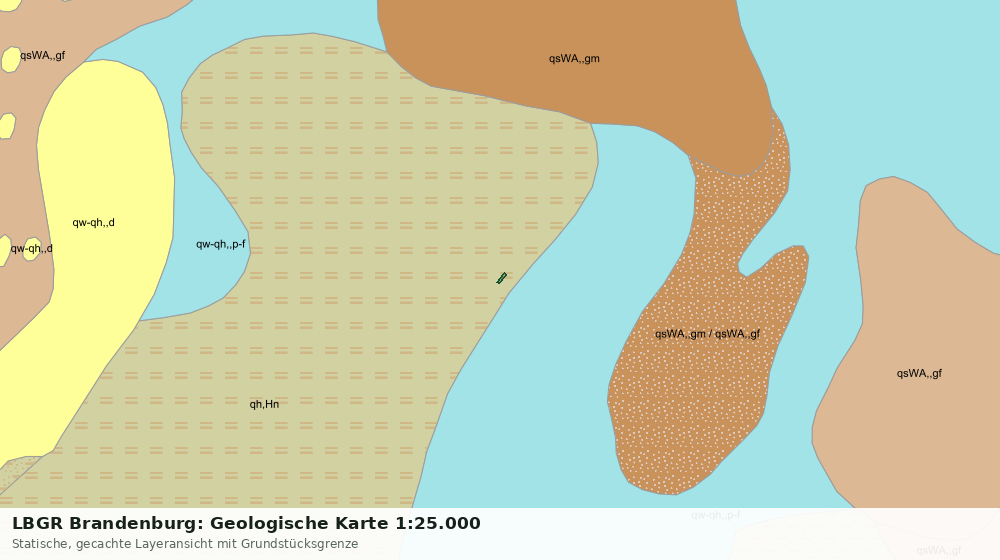 Statische Kartenansicht: LBGR Brandenburg: Geologische Karte 1:25.000