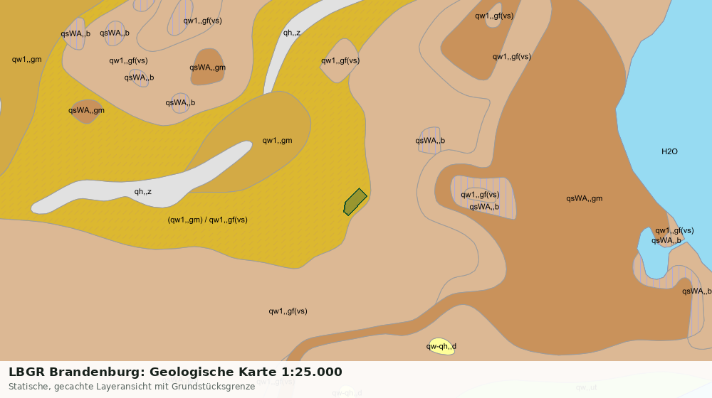 Statische Kartenansicht: LBGR Brandenburg: Geologische Karte 1:25.000