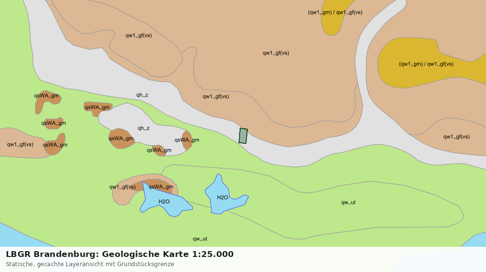 Statische Kartenansicht: LBGR Brandenburg: Geologische Karte 1:25.000