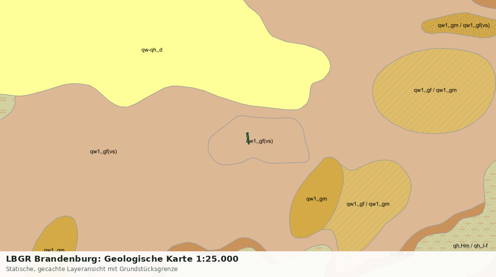 Statische Kartenansicht: LBGR Brandenburg: Geologische Karte 1:25.000