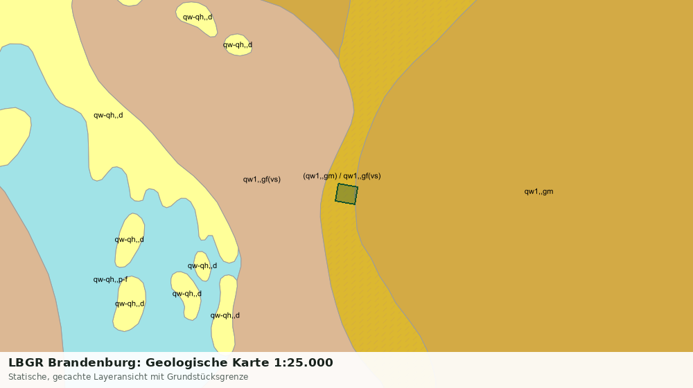 Statische Kartenansicht: LBGR Brandenburg: Geologische Karte 1:25.000