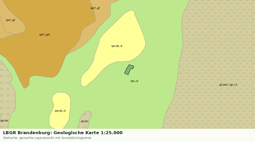 Statische Kartenansicht: LBGR Brandenburg: Geologische Karte 1:25.000