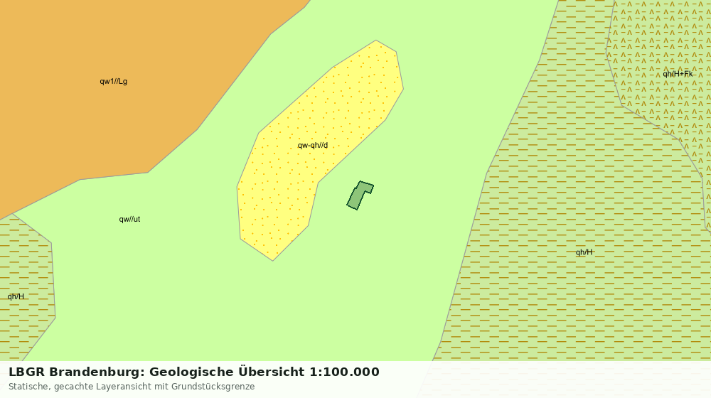 Statische Kartenansicht: LBGR Brandenburg: Geologische Übersicht 1:100.000