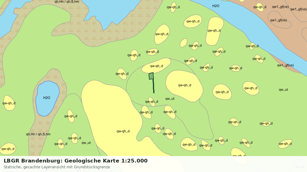 Statische Kartenansicht: LBGR Brandenburg: Geologische Karte 1:25.000