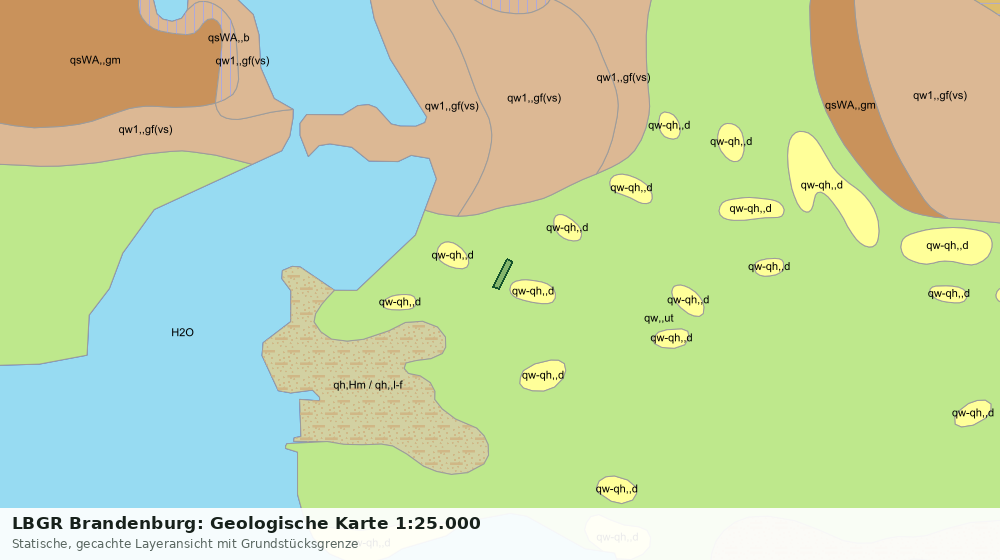 Statische Kartenansicht: LBGR Brandenburg: Geologische Karte 1:25.000