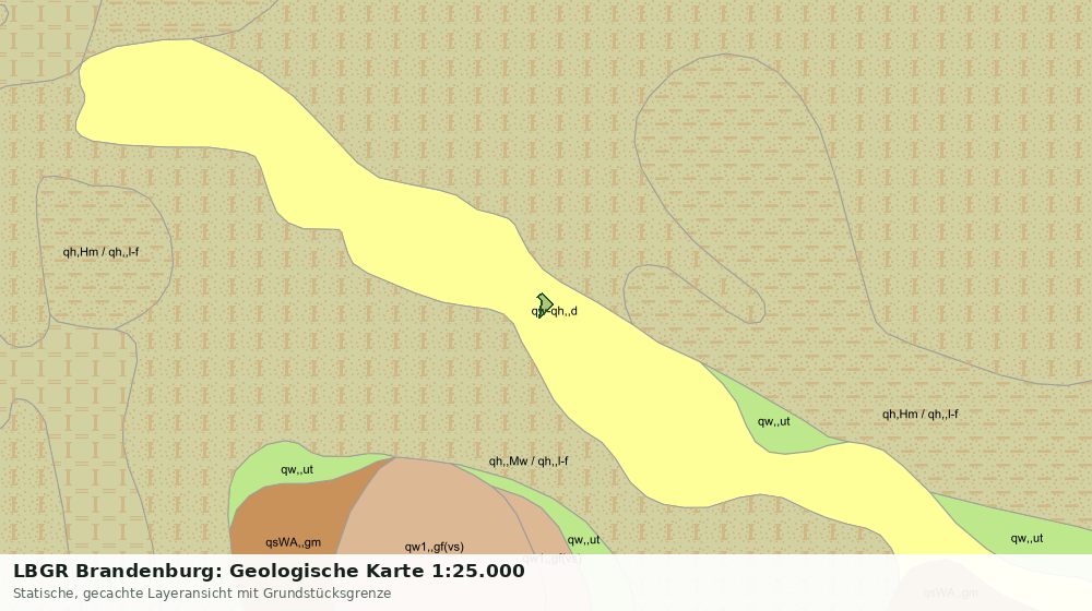 Statische Kartenansicht: LBGR Brandenburg: Geologische Karte 1:25.000