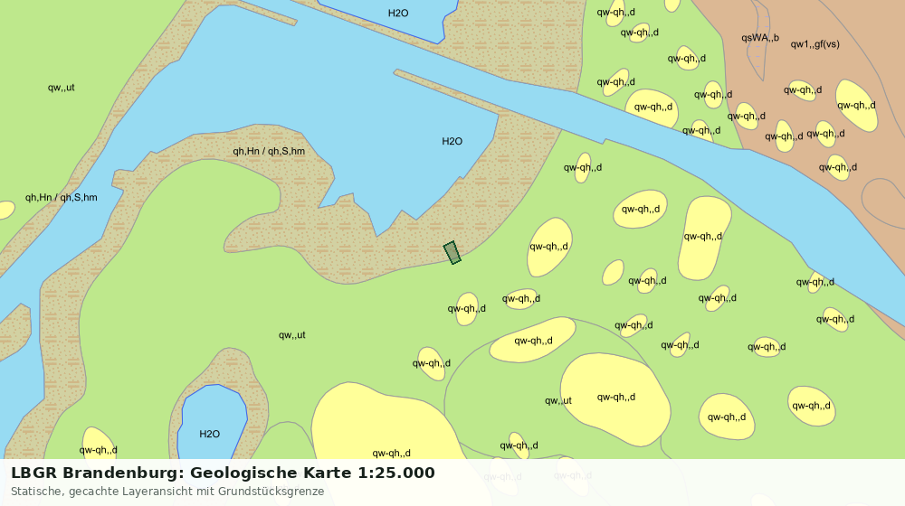 Statische Kartenansicht: LBGR Brandenburg: Geologische Karte 1:25.000