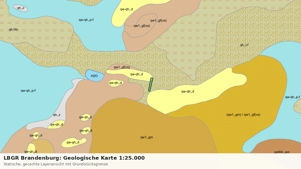 Statische Kartenansicht: LBGR Brandenburg: Geologische Karte 1:25.000