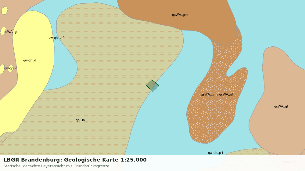 Statische Kartenansicht: LBGR Brandenburg: Geologische Karte 1:25.000