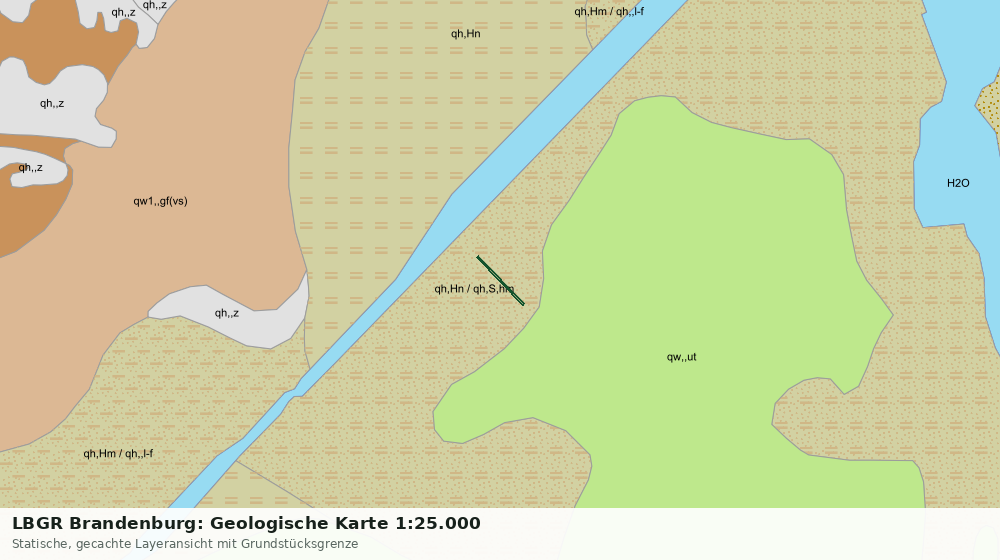 Statische Kartenansicht: LBGR Brandenburg: Geologische Karte 1:25.000