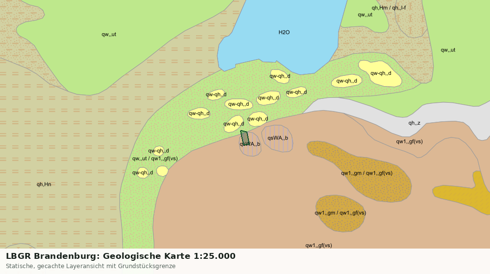 Statische Kartenansicht: LBGR Brandenburg: Geologische Karte 1:25.000