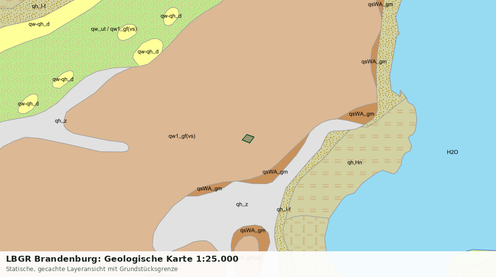 Statische Kartenansicht: LBGR Brandenburg: Geologische Karte 1:25.000