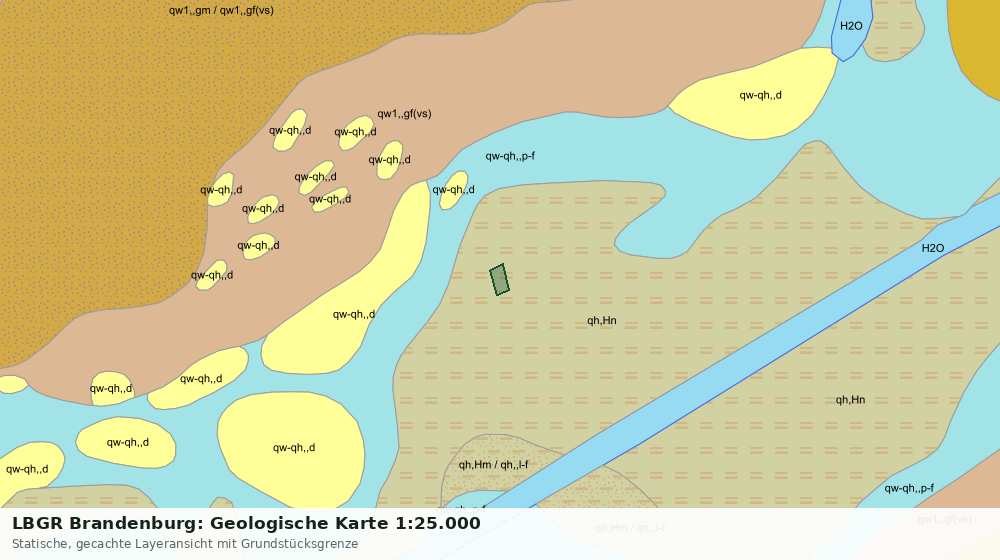 Statische Kartenansicht: LBGR Brandenburg: Geologische Karte 1:25.000