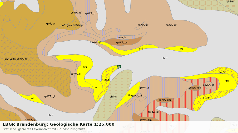 Statische Kartenansicht: LBGR Brandenburg: Geologische Karte 1:25.000