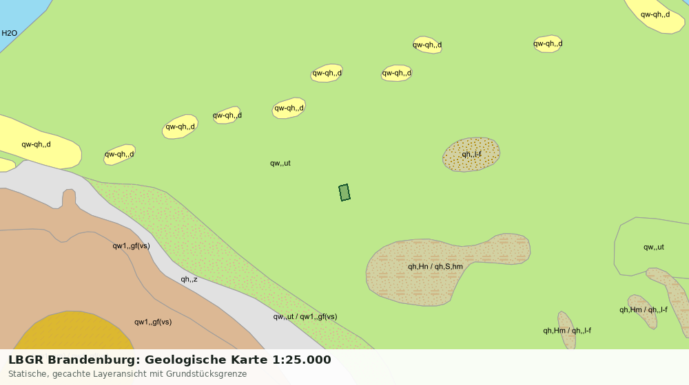 Statische Kartenansicht: LBGR Brandenburg: Geologische Karte 1:25.000