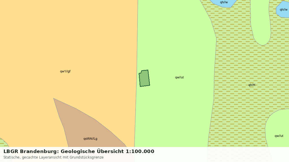 Statische Kartenansicht: LBGR Brandenburg: Geologische Übersicht 1:100.000