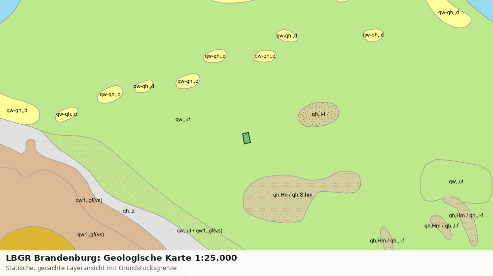 Statische Kartenansicht: LBGR Brandenburg: Geologische Karte 1:25.000