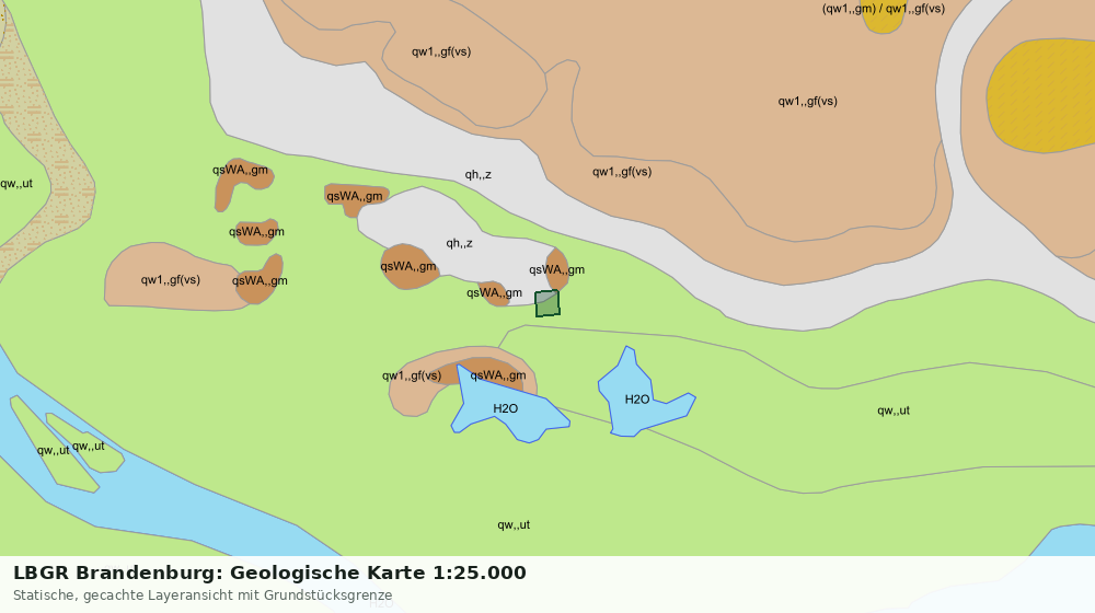 Statische Kartenansicht: LBGR Brandenburg: Geologische Karte 1:25.000