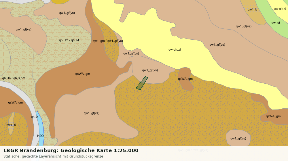 Statische Kartenansicht: LBGR Brandenburg: Geologische Karte 1:25.000