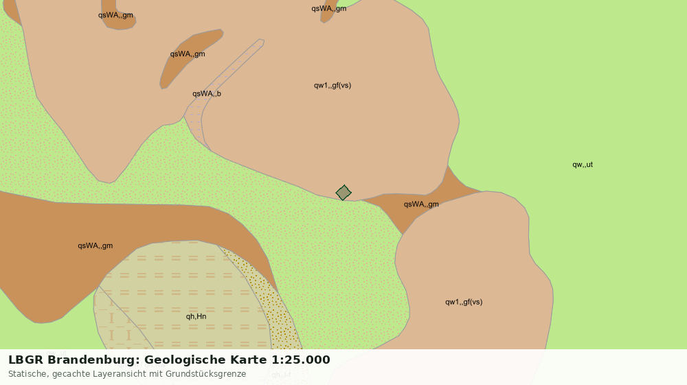 Statische Kartenansicht: LBGR Brandenburg: Geologische Karte 1:25.000